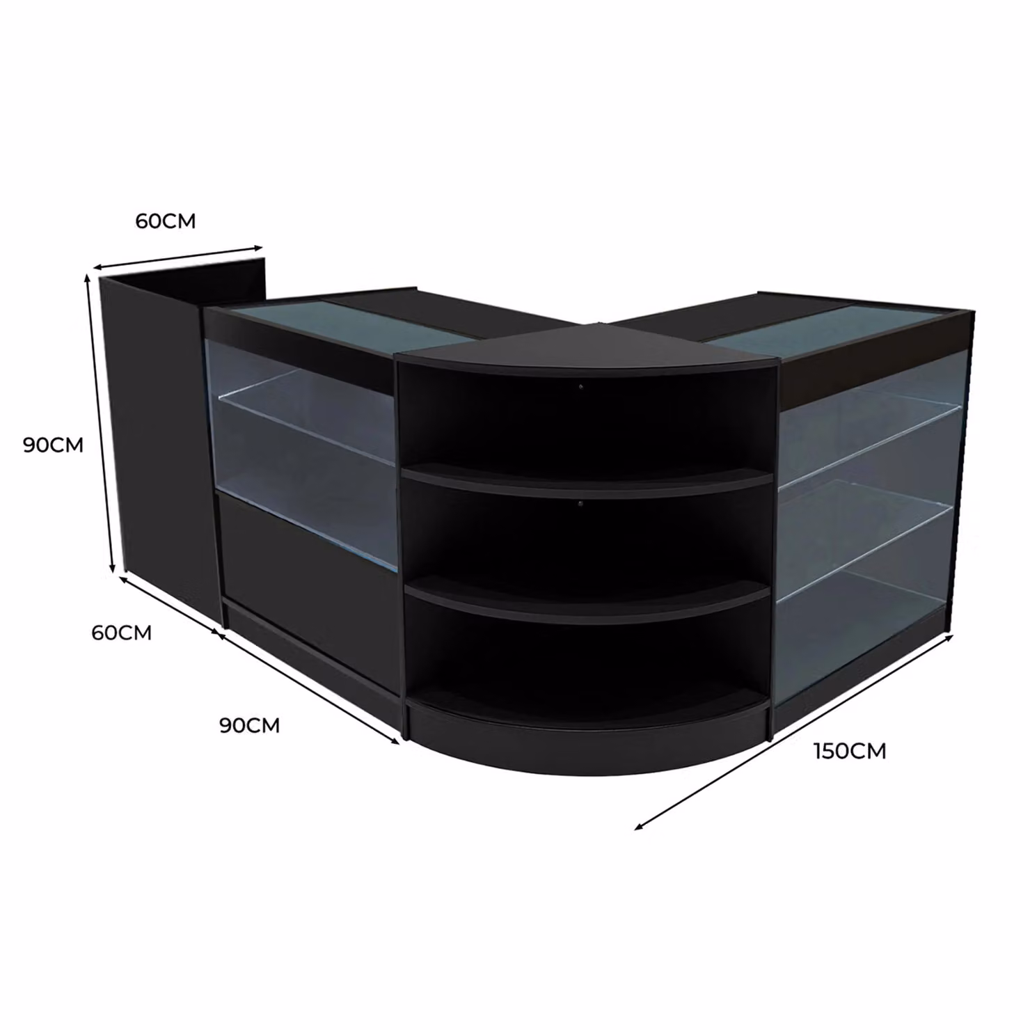 Monstershop Theia LED Shop Counter Set K900, C900, TB60 & LM60 in Black – 2