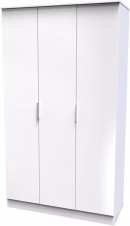 Welcome Furniture Plymouth 3 Door Tall Triple Wardrobe in White