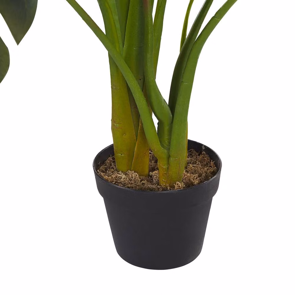 Wyld and Coco 113 cm Green Artificial Monstera Plant in a Concrete Pot – 5