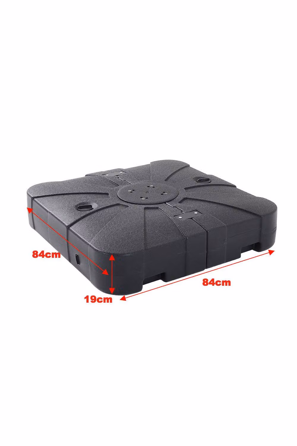 Living and Home Black HDPE Square Plastic Outdoor Parasol Base – 2