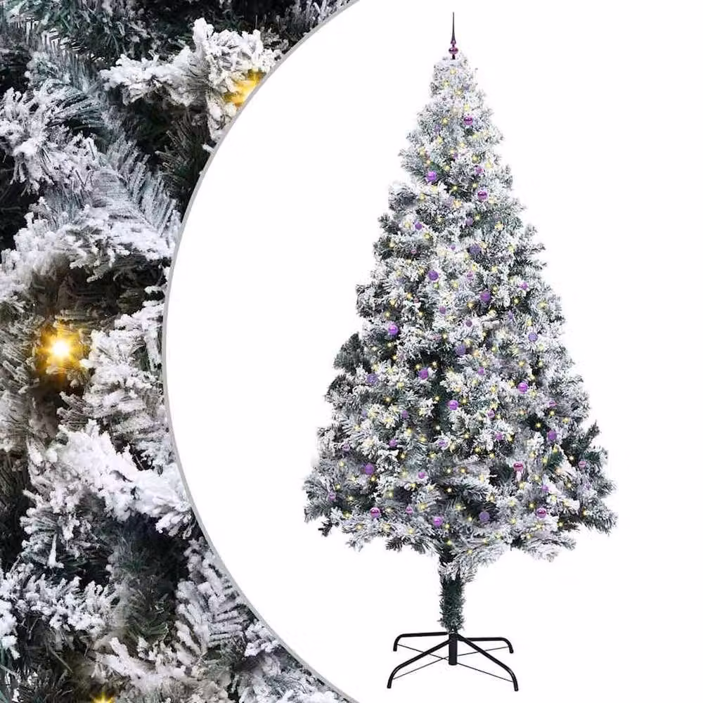 Berkfield Home Pre-lit Artificial Christmas Tree with Ball Set, Green, Height: 400 cm – 2