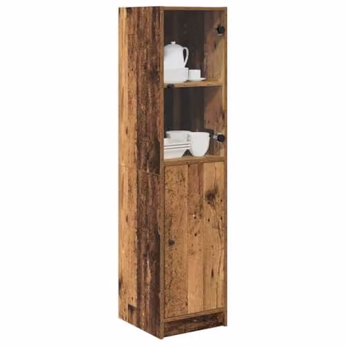 vidaXL Modern Highboard Storage Unit in Brown, W/D/H: 35 x 37 x 142 cm