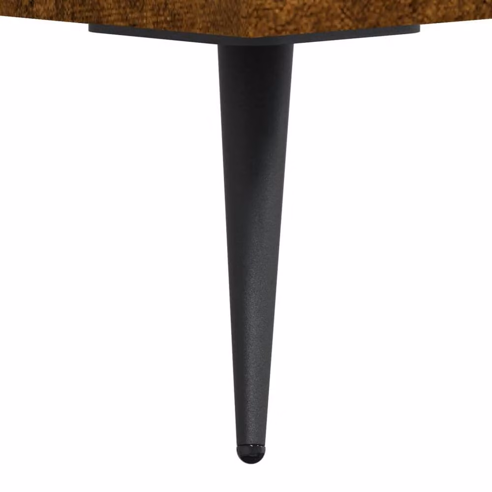 Berkfield Home Decorative Coffee Table in Smoked Oak Brown, W/D/H: 50 x 50 x 40 cm – 4
