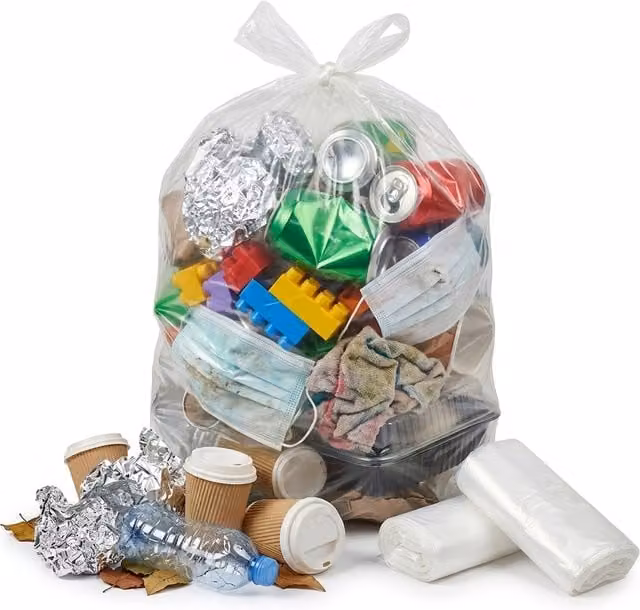 Storm Trading Group Clear Transparent Refuse Sacks for Home and Kitchen
