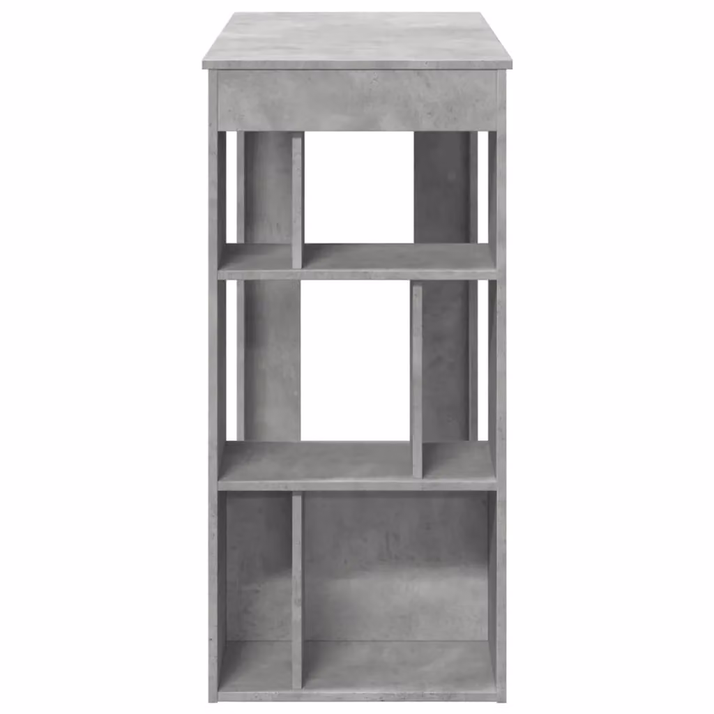 Berkfield Home Bar Table with Racks in Concrete Grey, W/D/H: 102 x 50 x 103.5 cm – 4