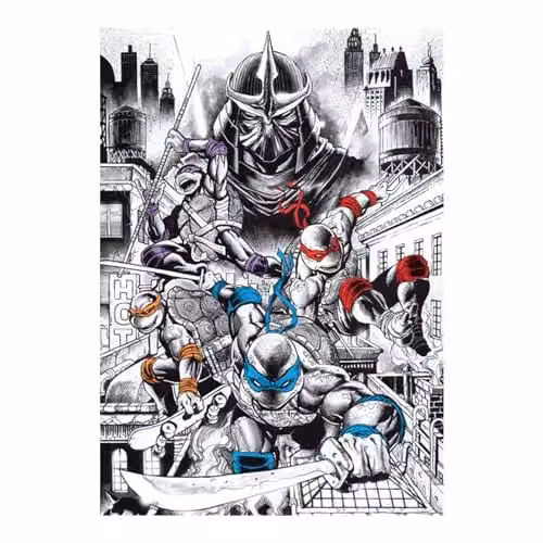 FaNaTtik Teenage Mutant Ninja Turtles 40th Anniversary Limited Edition Multicolour Art Print