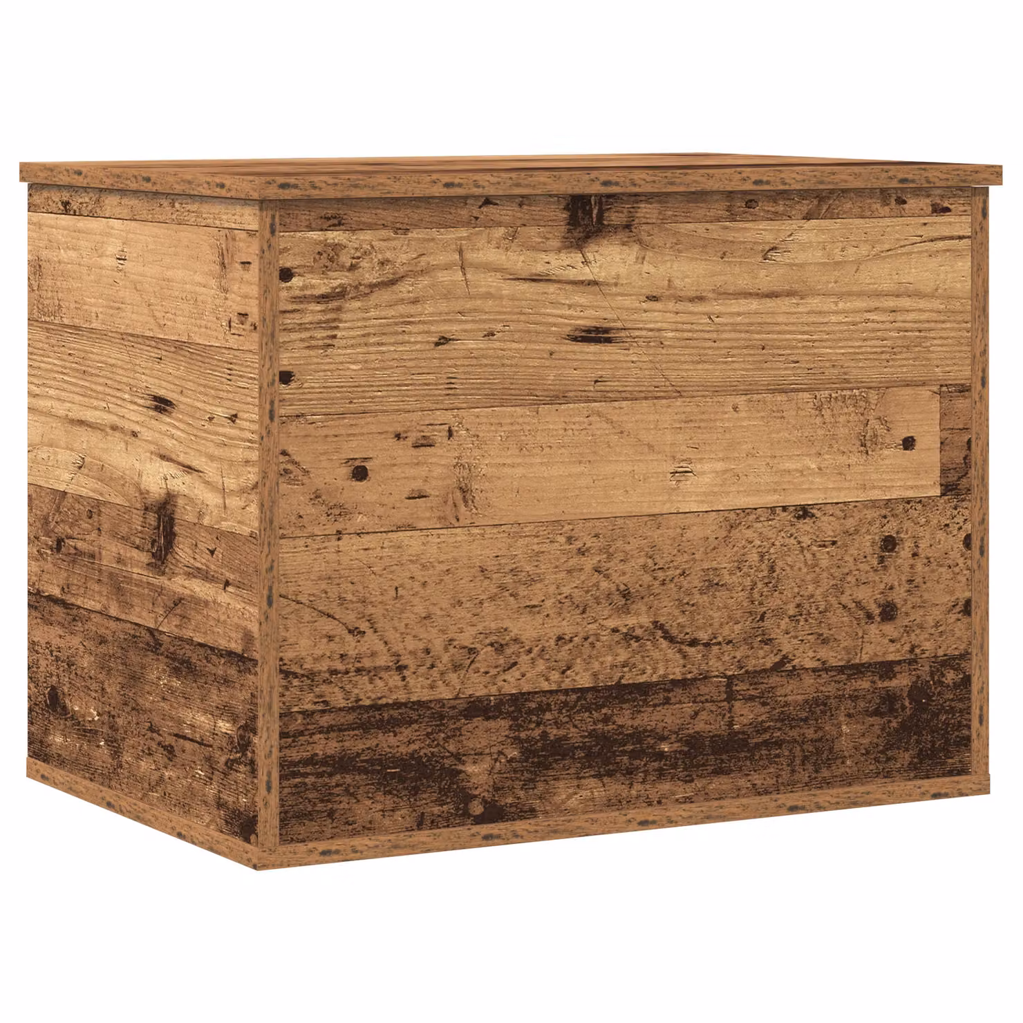 Berkfield Home Storage Box with Lid in Brown Old Wood, W/D/H: 60 x 42 x 46 cm – 2