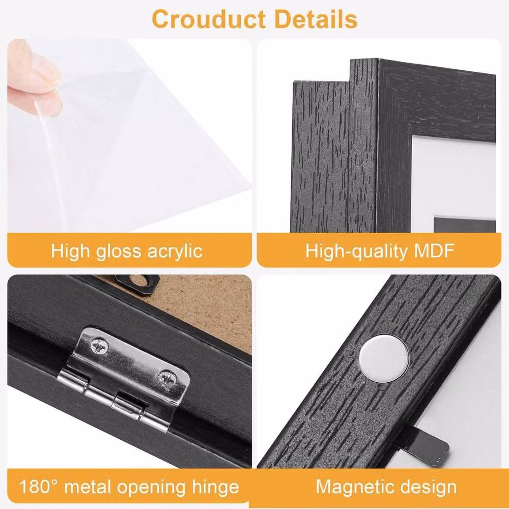 FLAVORA Black A4 Single Artwork Display Frame for Paper, W/H: 100 x 15 cm – 2