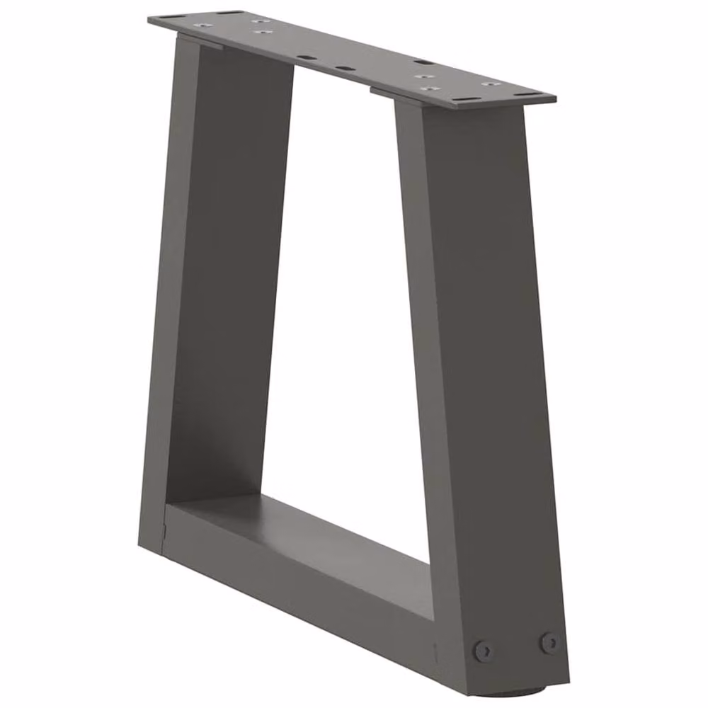 Berkfield Home V-Shape Dining Table Legs, 2 Piece Steel Set in Anthracite Grey, H: 40 cm, W: 40 cm, D: 30-31.3 cm – 2