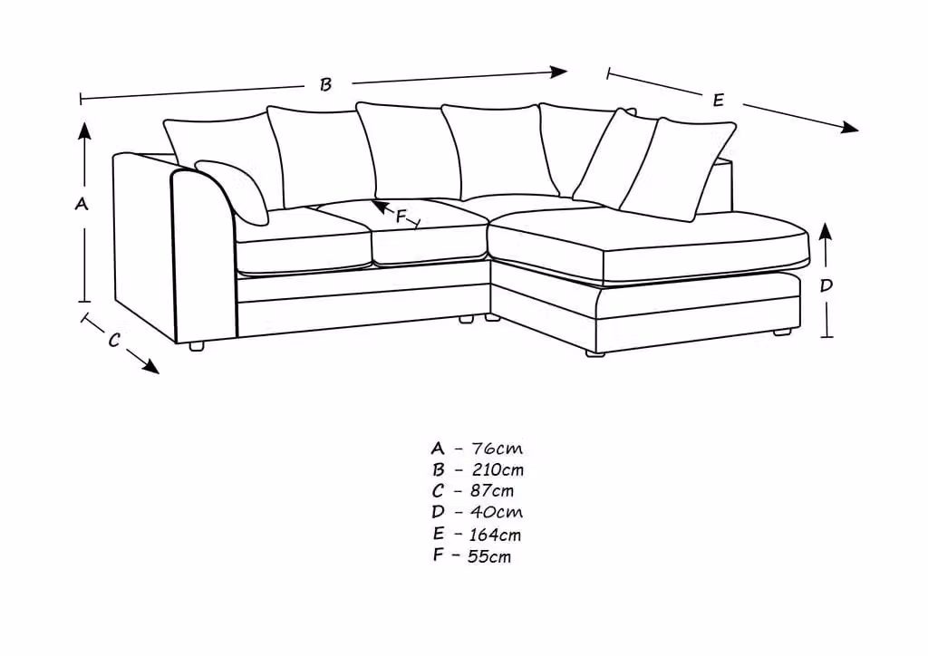 Snugg Furniture UK Limited Chelsea Right Hand Corner Sofa in Grey Fabric – 2