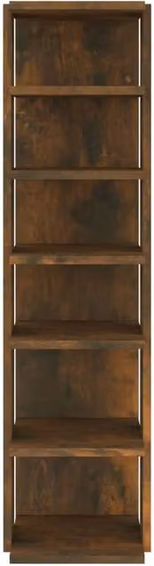 Berkfield Home Shoe Rack in Smoked Oak Brown, W/D/H: 27.5 x 27 x 102 cm – 1