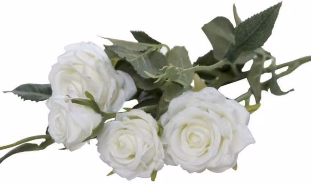 KDMD Camelot Garden Rose Spray in Ivory White, 2 Pack