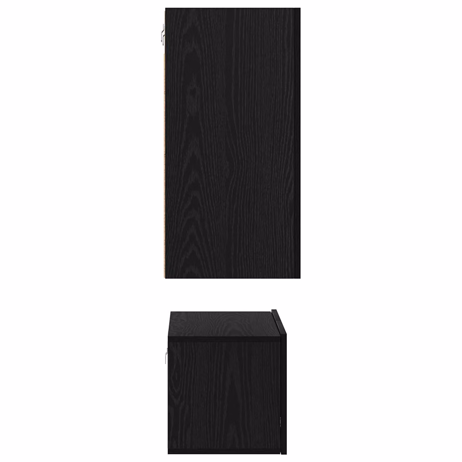 Berkfield Home 3-Piece Modern Wall Mounted TV Cabinet in Black Oak, W/D/H: 60 x 30 x 30.5 cm – 5