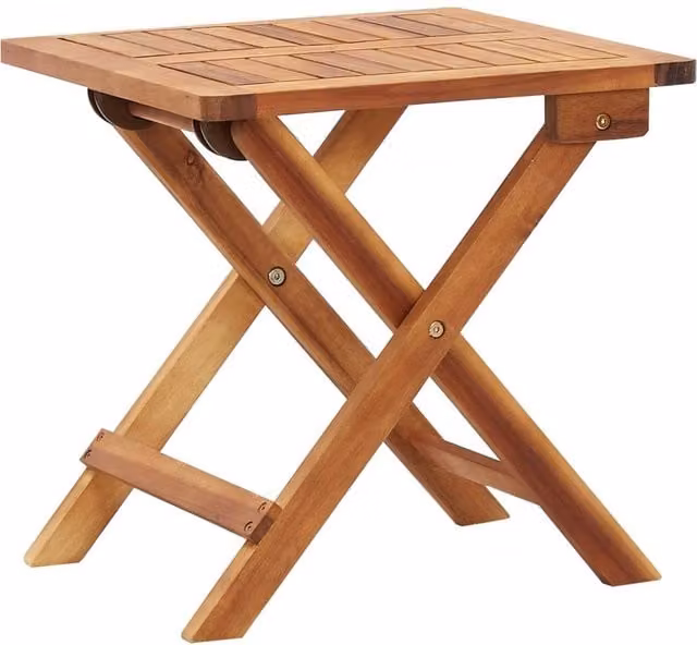 Berkfield Home Folding Garden Coffee Table in Brown Solid Acacia Wood, W/D/H: 40 x 40 x 40 cm – 1