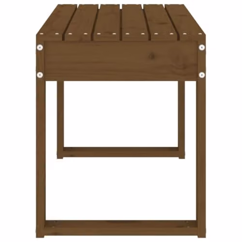 vidaXL Garden Bench in Honey Brown Solid Pine Wood, W: 80 cm, D: 38 cm, H: 45 cm – 4