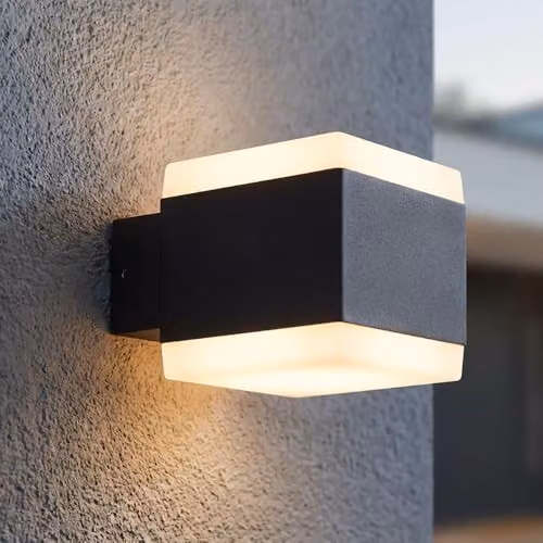 Netlighting Slice Up and Down Outdoor LED Wall Lamp, Anthracite, IP44, 3000K Warm White – 2