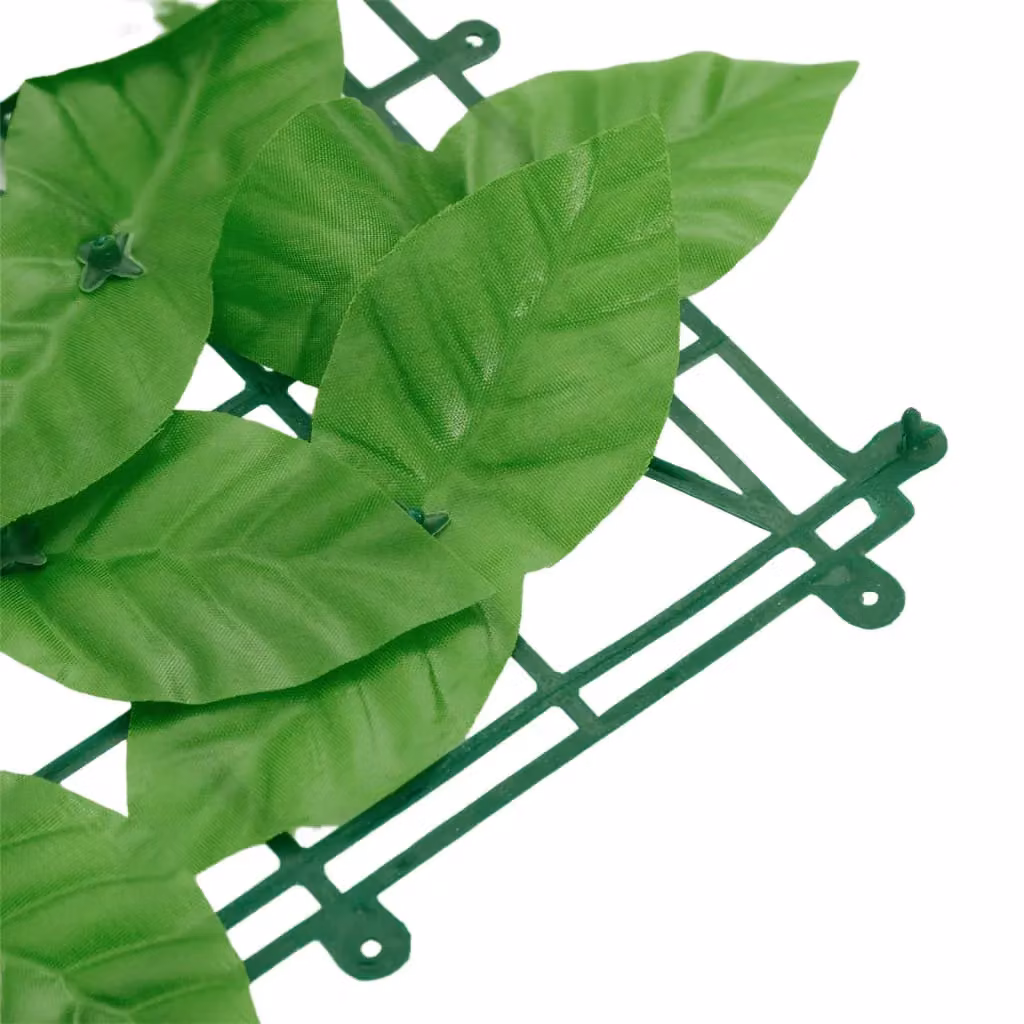 Berkfield Home Semi-Transparent Artificial Hedge Balcony Screen with Green Leaves, W: 200 cm, H: 100 cm – 3