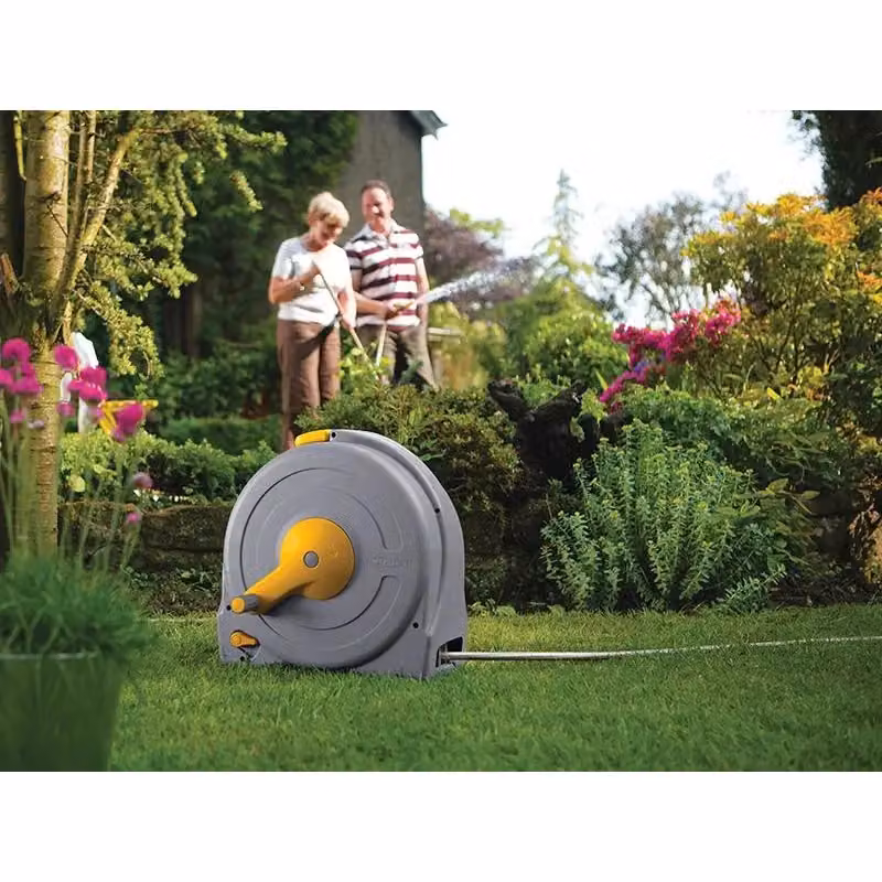 Hozelock 2494 Freestanding Fast Hose Reel with 40m of 12.5mm Hose in Grey and Multicolour – 2