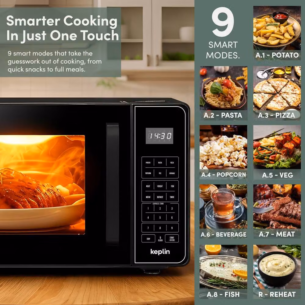 Keplin 20L Solo Microwave Oven, 800W, Black – 6