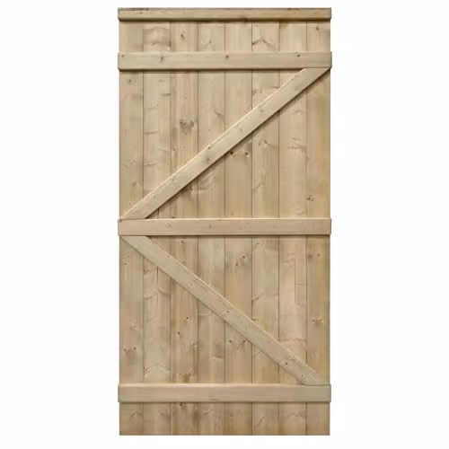 Rowlinson Brown Tongue and Groove Square Top Wooden Gate
