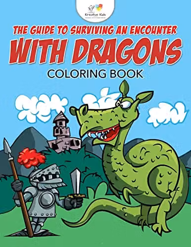 Kreative Kids The Guide to Surviving an Encounter with Dragons Colouring Book for Children, Multicolour