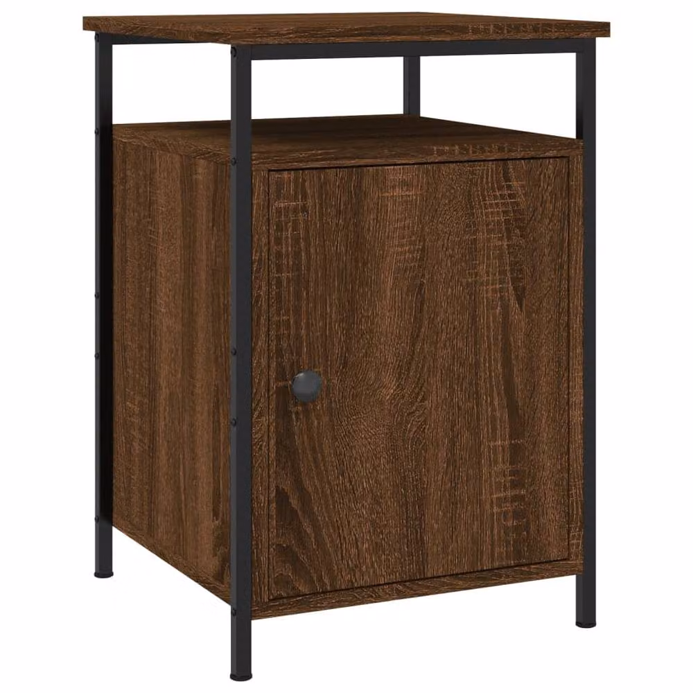 Berkfield Home Set of 2 Bedside Cabinets in Brown Oak, W/D/H: 40 x 42 x 60 cm – 3