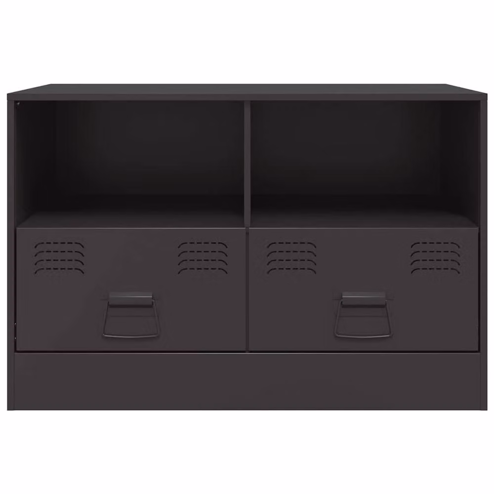 Berkfield Home Black Matt Metal TV Cabinet W: 67 cm, D: 39 cm, H: 44 cm – 5