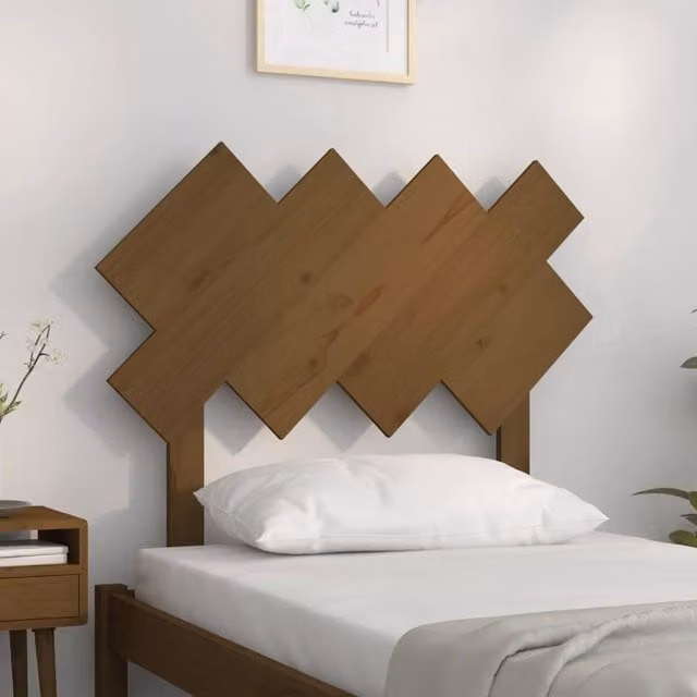 Berkfield Home Beautiful Bed Headboard in Honey Brown Solid Pine Wood, W/D/H: 92 x 3 x 81 cm