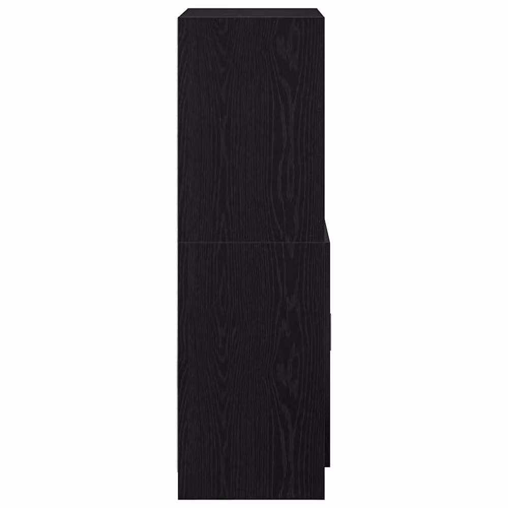 Berkfield Home Modern Black Kitchen Cabinet with Internal Shelves and Hinged Doors, W/D/H: 57 x 41.5 x 131.5 cm – 4