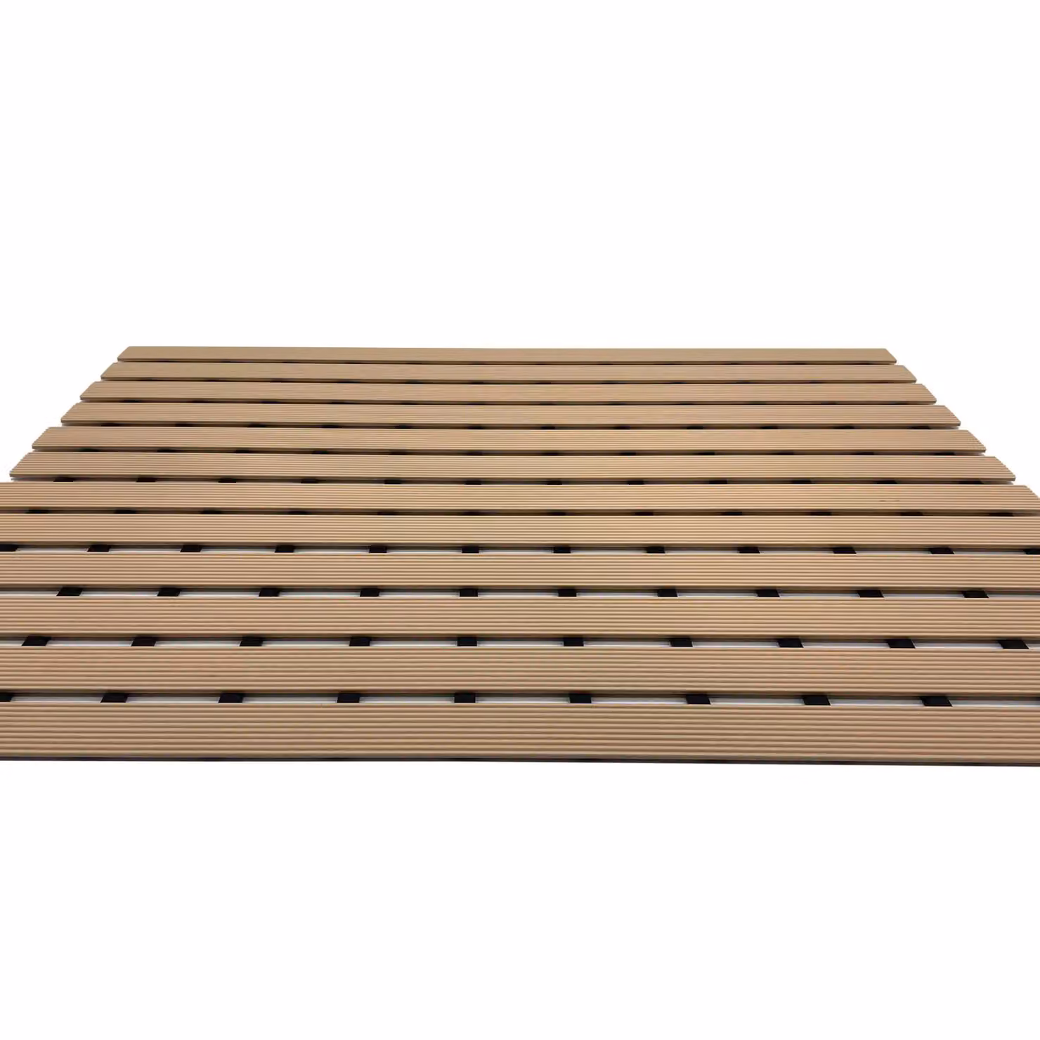 Nicoman Anti-Slip PVC Duckboard Shower Mat in Beige, W: 61 cm, D: 43 cm – 2