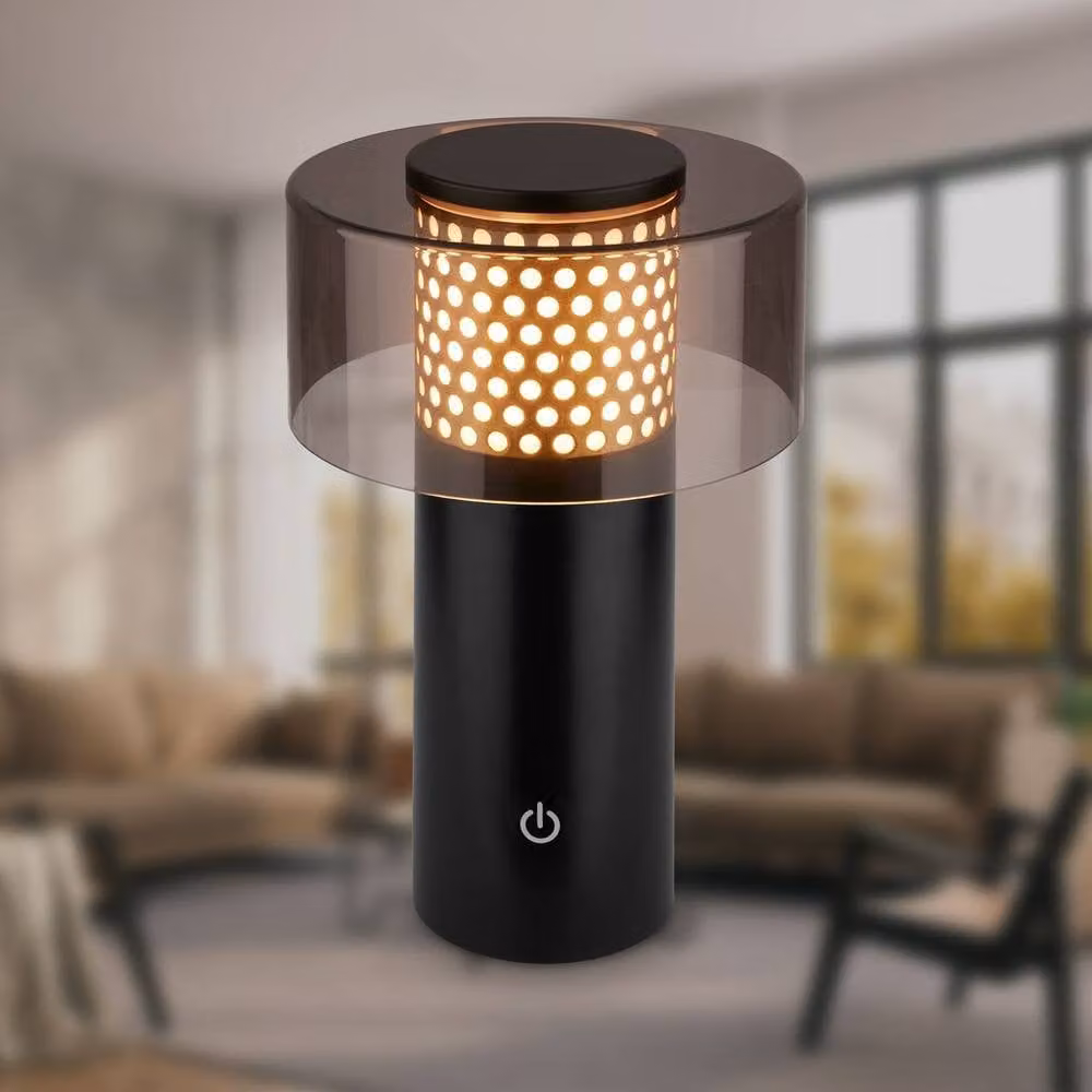 Briloner Gold and Black Rechargeable LED Table Lamp with Warm White 3000K Light – 2