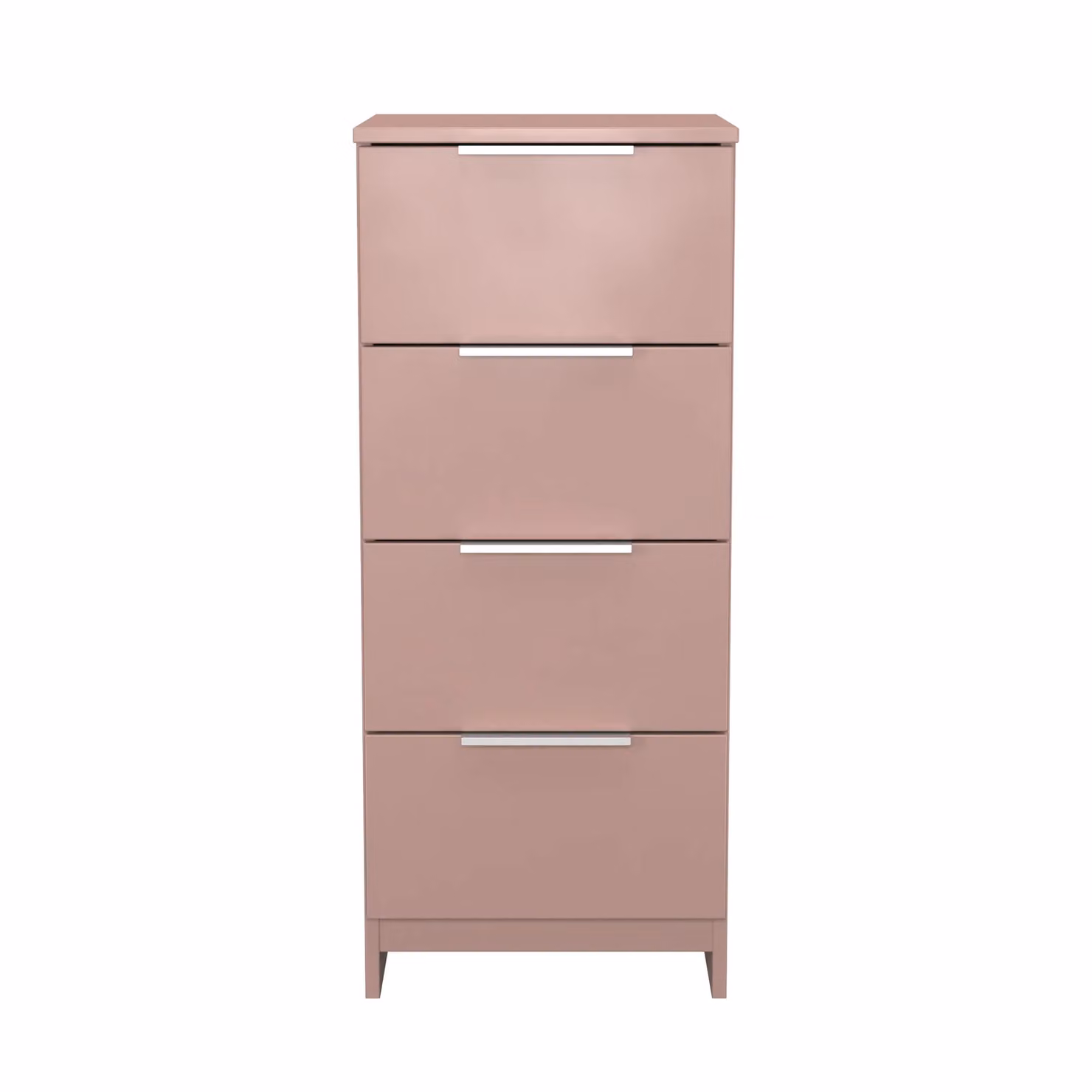 Ready Assembled 2 U Dover 4 Drawer Tall Bedside Chest in Dusty Pink – 2