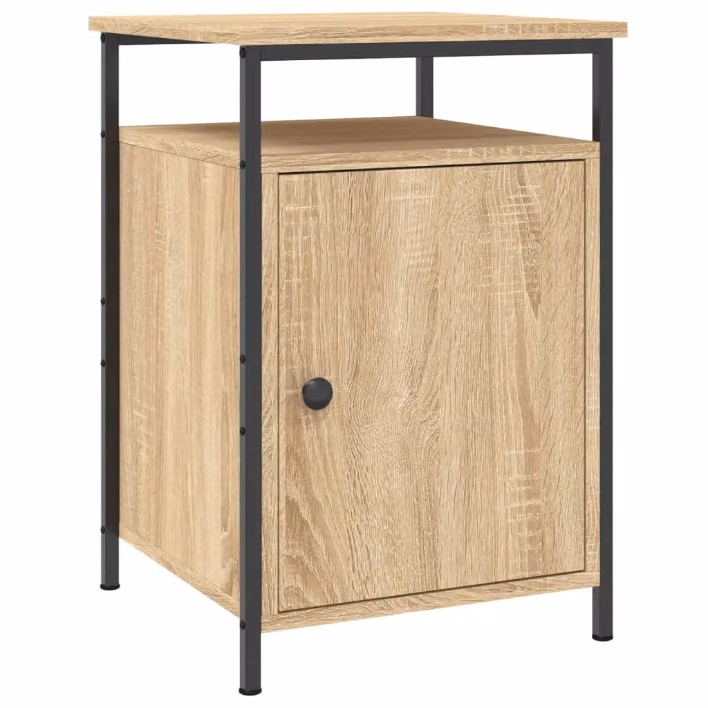 Berkfield Home Sonoma Oak Bedside Cabinet in Brown, W/D/H: 40 x 42 x 60 cm – 2