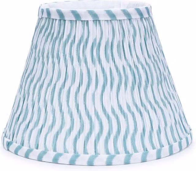 ValueLights Riza Tapered Fabric Pleated Easy Fit Small Lamp Shade in Green