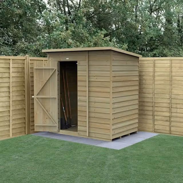 4LIFE Forest Garden Pent Wood Shed in Brown