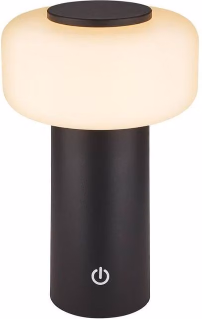 Briloner Rechargeable LED Table Lamp Night Light, Black, Height: 20.6 cm