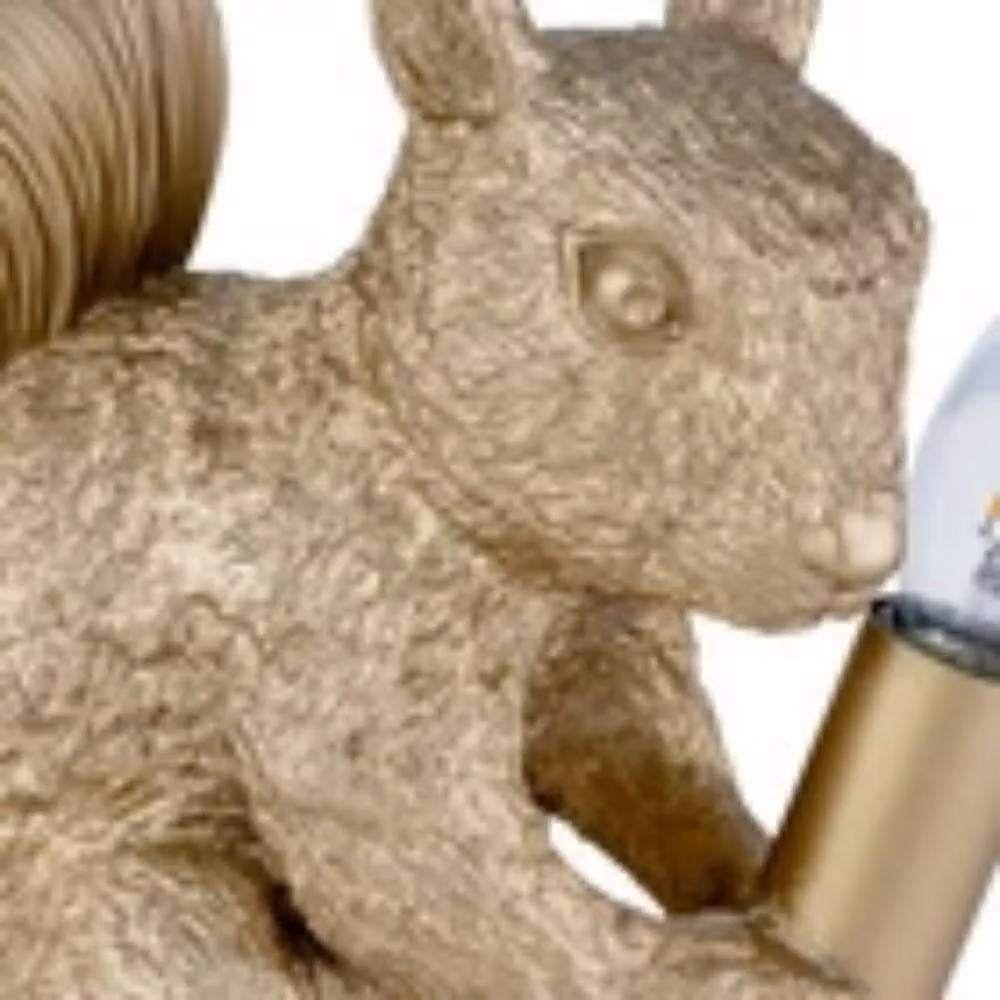 Havendro Gold Squirrel Retro Metal Table Lamp with Glass Shade – 2