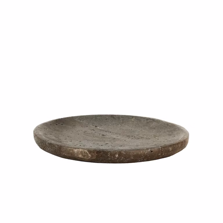 Dome Deco AMINA Round Stone Tray in Grey