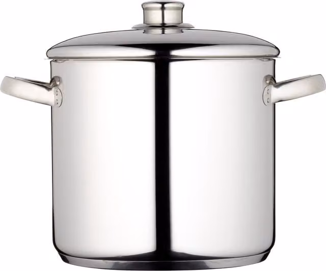 MasterClass Stainless Steel 7 Litre Uncoated Stockpot in Grey – 1