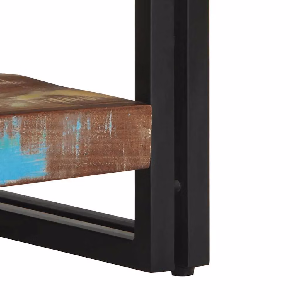 Berkfield Home Multicolour Reclaimed Solid Wood Coffee Table, W: 70 cm, D: 50 cm, H: 38 cm – 6