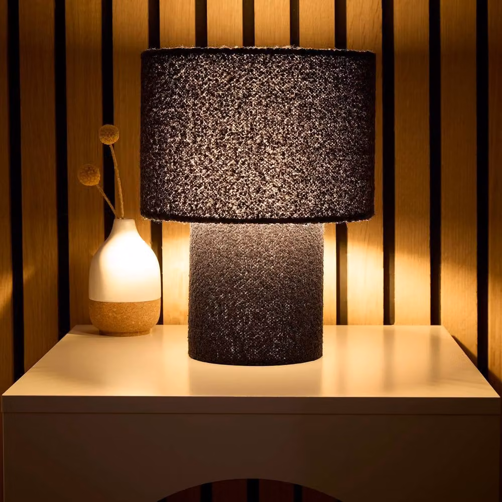 K LIVING Osaka Teddy Velvet Table Lamp in Navy – 2