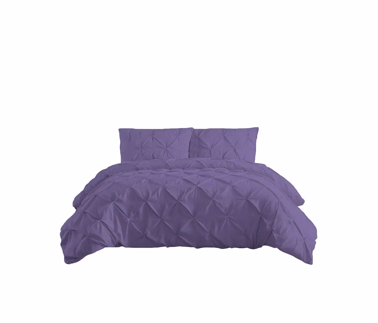 Home Sweet Home UK Pintuck Polycotton Duvet Cover and Pillowcase Set, Purple, W/D/H: 200 x 200 cm – 2