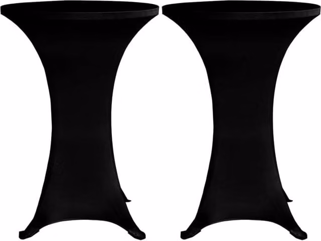 Berkfield Home Black Stretch Standing Table Covers, 4 Pack, 60 cm – 1