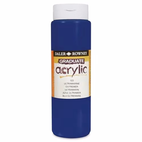 Daler-Rowney Graduate Acrylic Paint, Ultramarine Blue, 500 ml