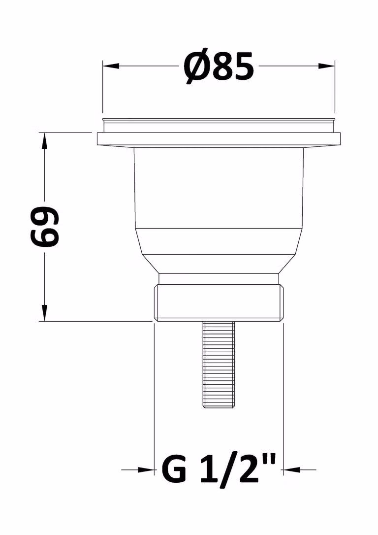 Balterley Mini Basket Strainer Waste in Silver Chrome, 85mm Diameter