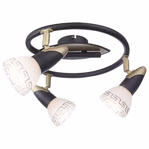 Globo Lighting Novara Metal Spotlights, Pack of 3, Gold and Black, E14, 40W