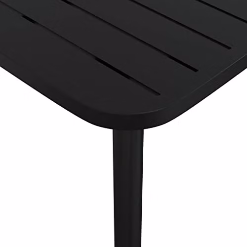 vidaXL Modern Extendable Rectangular Garden Table in Anthracite Powder Coated Steel, W: 110 cm, D: 80 cm, H: 71 cm – 3