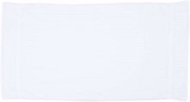 Towel City Luxury White Cotton Terrycloth Bath Towel with Border and Hanging Loop