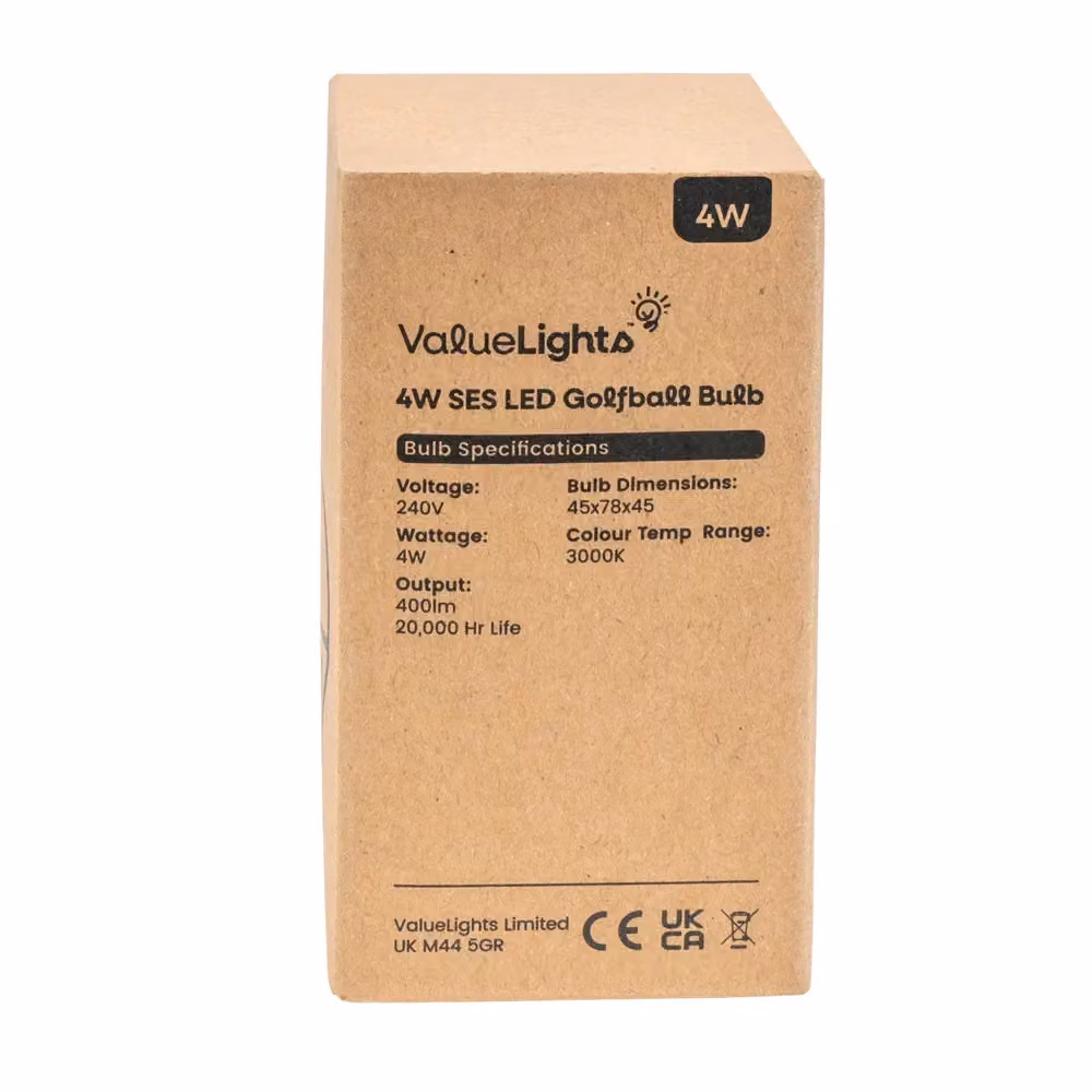 ValueLights Pack of 10 E14 4W Warm White LED Bulbs – 2