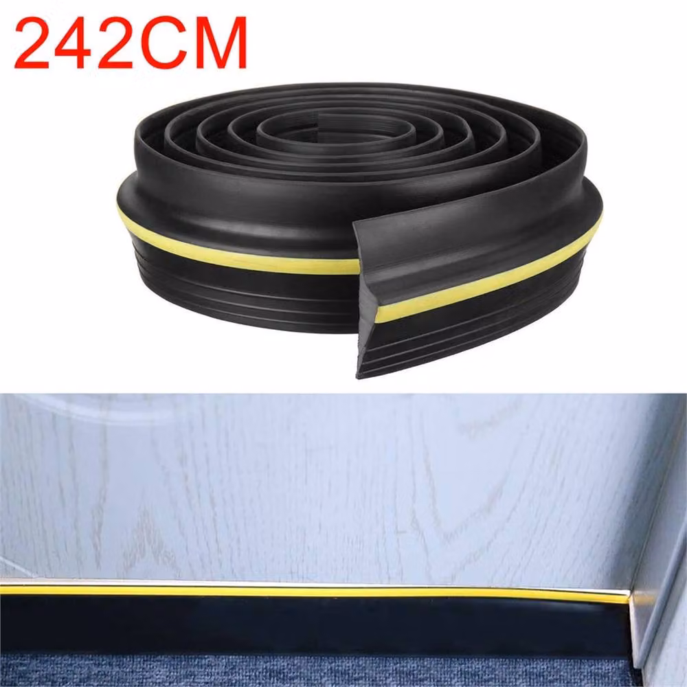 Nordara Garage Door Floor Threshold Weather Seal, Black, W: 10000 mm, D: 520 mm – 2